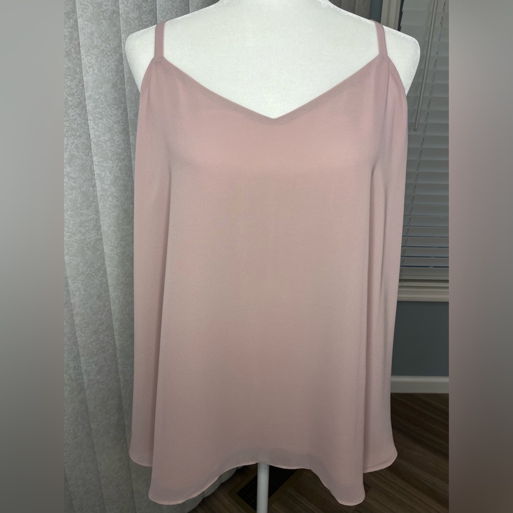 Torrid Size 2X Sophie Pink Suede Chiffon Cami Tank Top Adj Strap Length NWT